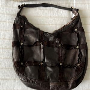 Civico 93 Patchwork Genuine shoulder leather purse